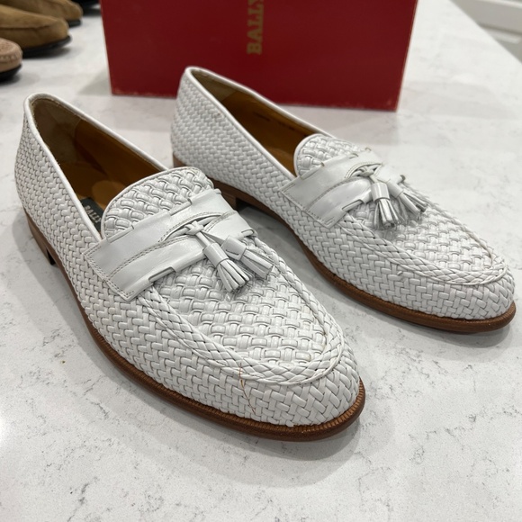 Bally Lisbon Woven Leather Tassel Loafers | Size 11M | Made in Italy\